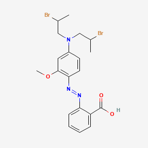 molecular formula C20H23Br2N3O3 B14653605 Azobenzene, 4-bis(2-bromopropyl)amino-2'-carboxy-2-methoxy- CAS No. 40136-96-7