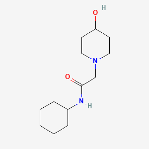 molecular formula C13H24N2O2 B1465362 N-cyclohexyl-2-(4-hydroxypiperidin-1-yl)acetamide CAS No. 127403-15-0
