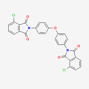 molecular formula C28H14Cl2N2O5 B14653645 2,2'-[Oxydi(4,1-phenylene)]bis(4-chloro-1H-isoindole-1,3(2H)-dione) CAS No. 51877-50-0