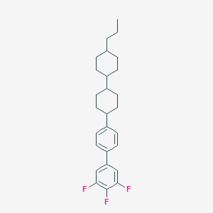 molecular formula C27H33F3 B146537 1,2,3-三氟-5-[4-[4-(4-丙基环己基)环己基]苯基]苯 CAS No. 137529-41-0