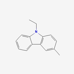 molecular formula C15H15N B14653748 9H-Carbazole, 9-ethyl-3-methyl- CAS No. 50668-22-9