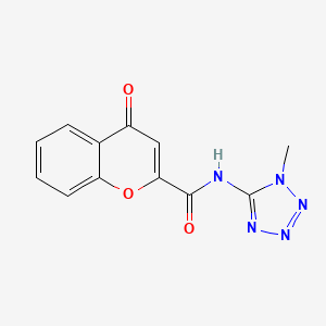 molecular formula C12H9N5O3 B14653756 N-(1-Methyl-1H-tetrazol-5-yl)-4-oxo-4H-1-benzopyran-2-carboxamide CAS No. 53542-73-7