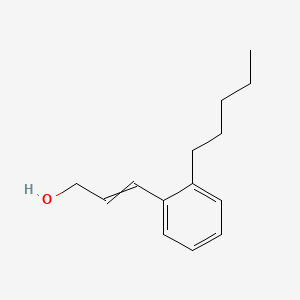molecular formula C14H20O B14653789 3-(2-Pentylphenyl)prop-2-en-1-ol CAS No. 50674-52-7