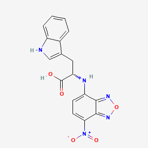 molecular formula C17H13N5O5 B14653791 N-(7-Nitro-2,1,3-benzoxadiazol-4-yl)-L-tryptophan CAS No. 43176-86-9