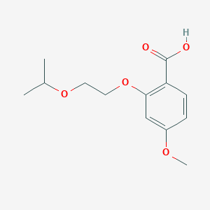 molecular formula C13H18O5 B1465380 4-甲氧基-2-[2-(丙-2-氧基)乙氧基]苯甲酸 CAS No. 1285204-24-1