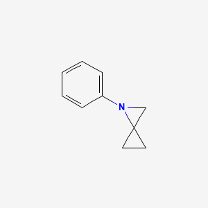 molecular formula C10H11N B14653801 1-Phenyl-1-azaspiro[2.2]pentane CAS No. 42540-58-9