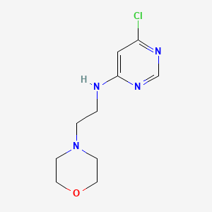 molecular formula C10H15ClN4O B1465382 6-氯-N-(2-吗啉基乙基)嘧啶-4-胺 CAS No. 1251136-14-7