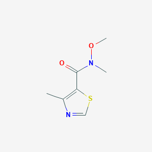molecular formula C7H10N2O2S B1465388 N-methoxy-N,4-dimethylthiazole-5-carboxamide CAS No. 1343082-83-6