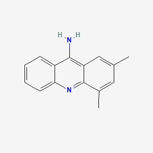 molecular formula C15H14N2 B14653904 Acridine, 9-amino-2,4-dimethyl- CAS No. 40504-92-5