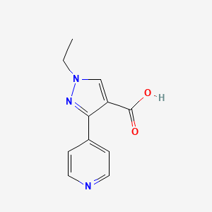 molecular formula C11H11N3O2 B1465392 1-乙基-3-(吡啶-4-基)-1H-吡唑-4-羧酸 CAS No. 1249384-64-2