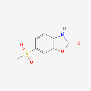 molecular formula C8H7NO4S B14653936 2(3H)-Benzoxazolone, 6-(methylsulfonyl)- CAS No. 43115-48-6