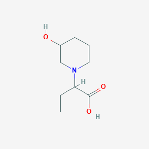 molecular formula C9H17NO3 B1465394 2-(3-Hydroxypiperidin-1-yl)butanoic acid CAS No. 1250819-35-2