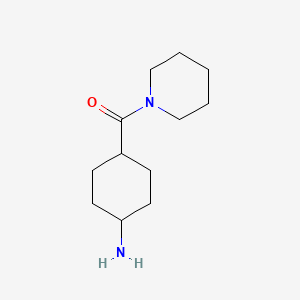 molecular formula C12H22N2O B1465395 trans-(4-Aminocyclohexyl)-piperidin-1-yl-methanone CAS No. 412291-07-7