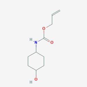 molecular formula C10H17NO3 B1465397 trans (4-Hydroxy-cyclohexyl)-carbamic acid allyl ester CAS No. 1391573-83-3