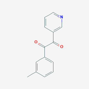 molecular formula C14H11NO2 B14653976 1-(Pyridin-3-YL)-2-M-tolylethane-1,2-dione 