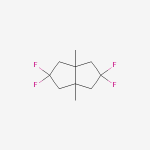 molecular formula C10H14F4 B14653984 2,2,5,5-Tetrafluoro-3a,6a-dimethyloctahydropentalene CAS No. 53731-28-5