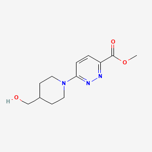 molecular formula C12H17N3O3 B1465412 Methyl 6-(4-(hydroxymethyl)piperidin-1-yl)pyridazine-3-carboxylate CAS No. 1305988-58-2