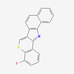 molecular formula C19H10FNS B14654198 Benzo(g)(1)benzothiopyrano(4,3-b)indole, 4-fluoro- CAS No. 52831-65-9