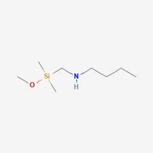 molecular formula C8H21NOSi B14654201 N-{[Methoxy(dimethyl)silyl]methyl}butan-1-amine CAS No. 53677-54-6