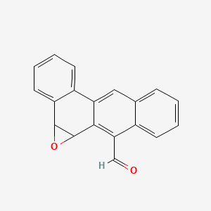 molecular formula C19H12O2 B14654303 Benz(3,4)anthra(1,2-b)oxirene-11-carboxaldehyde, 1a,11b-dihydro- CAS No. 53555-62-7