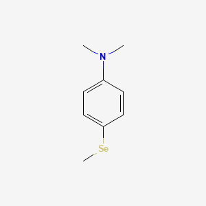 molecular formula C9H13NSe B14654386 Benzenamine, N,N-dimethyl-4-(methylseleno)- CAS No. 53120-61-9
