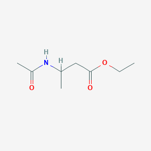molecular formula C8H15NO3 B14654407 Butanoic acid, 3-(acetylamino)-, ethyl ester CAS No. 43135-00-8