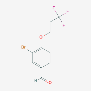molecular formula C10H8BrF3O2 B1465442 3-Bromo-4-(3,3,3-trifluoropropoxy)benzaldehyde CAS No. 1342393-16-1