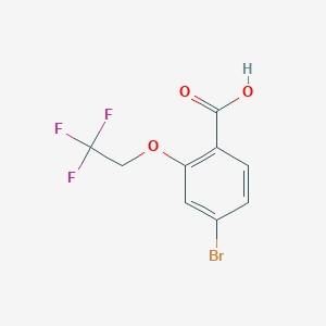 molecular formula C9H6BrF3O3 B1465443 4-Bromo-2-(2,2,2-trifluoroethoxy)-benzoic acid CAS No. 1094547-13-3