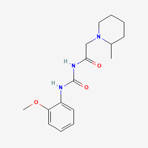 molecular formula C16H23N3O3 B14654457 N-(((2-Methoxyphenyl)amino)carbonyl)-2-methyl-1-piperidineacetamide CAS No. 53412-92-3