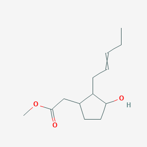 molecular formula C13H22O3 B14654511 Methyl [3-hydroxy-2-(pent-2-en-1-yl)cyclopentyl]acetate CAS No. 51388-61-5