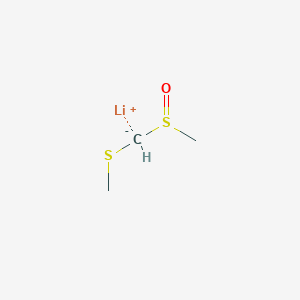 molecular formula C3H7LiOS2 B14654523 Lithium, [(methylsulfinyl)(methylthio)methyl]- CAS No. 53189-86-9