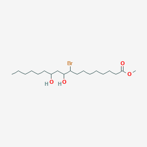 molecular formula C19H37BrO4 B14654552 Methyl 9-bromo-10,12-dihydroxyoctadecanoate CAS No. 43084-13-5