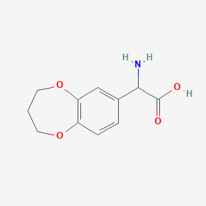 2-amino-2-(3,4-dihydro-2H-benzo[b][1,4]dioxepin-7-yl)acetic acid