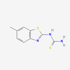 molecular formula C9H9N3S2 B14654566 Thiourea, (6-methyl-2-benzothiazolyl)- CAS No. 52112-82-0