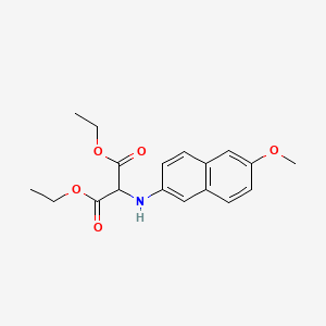molecular formula C18H21NO5 B14654589 Diethyl [(6-methoxynaphthalen-2-yl)amino]propanedioate CAS No. 40445-60-1
