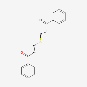 molecular formula C18H14O2S B14654650 2-Propen-1-one, 3,3'-thiobis[1-phenyl- CAS No. 41009-56-7