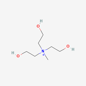 molecular formula C7H18NO3+ B14654654 Ethanaminium, 2-hydroxy-N,N-bis(2-hydroxyethyl)-N-methyl- CAS No. 44971-58-6