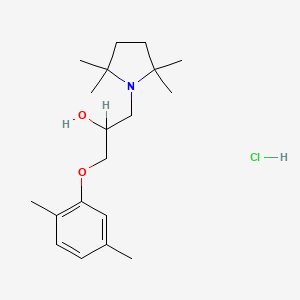 molecular formula C19H32ClNO2 B14654661 alpha-((2,5-Dimethylphenoxy)methyl)-2,2,5,5-tetramethyl-1-pyrrolidineethanol hydrochloride CAS No. 41456-89-7