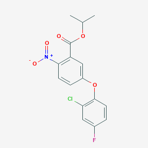 molecular formula C16H13ClFNO5 B14654663 Propan-2-yl 5-(2-chloro-4-fluorophenoxy)-2-nitrobenzoate CAS No. 51282-70-3