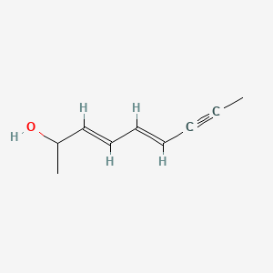 molecular formula C9H12O B14654715 3,5-Nonadien-7-yn-2-ol, (E,E)- CAS No. 43142-43-4