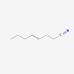 molecular formula C8H13N B14654749 oct-4-enenitrile CAS No. 42976-86-3