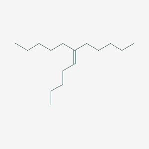 molecular formula C16H32 B14654778 6-Pentylundec-5-ene CAS No. 51677-36-2