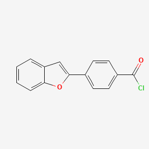 molecular formula C15H9ClO2 B14654791 4-(1-Benzofuran-2-yl)benzoyl chloride CAS No. 42876-57-3