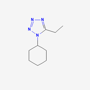 molecular formula C9H16N4 B14654806 1H-Tetrazole, 1-cyclohexyl-5-ethyl- CAS No. 46165-46-2