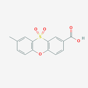 molecular formula C14H10O5S B14654817 8-Methyl-10,10-dioxo-10H-10lambda~6~-phenoxathiine-2-carboxylic acid CAS No. 51763-22-5