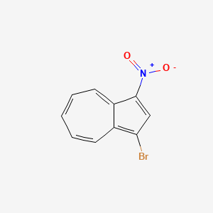 molecular formula C10H6BrNO2 B14654838 Azulene, 1-bromo-3-nitro- CAS No. 41321-60-2