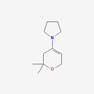 molecular formula C11H19NO B14654843 1-(2,2-Dimethyl-3,6-dihydro-2H-pyran-4-yl)pyrrolidine CAS No. 40302-17-8