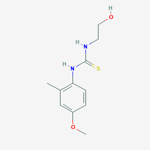 molecular formula C11H16N2O2S B14654849 N-(2-Hydroxyethyl)-N'-(4-methoxy-2-methylphenyl)thiourea CAS No. 52266-68-9