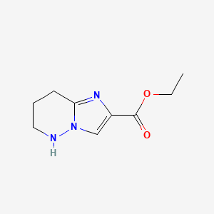 molecular formula C9H13N3O2 B1465485 Ethyl 5,6,7,8-tetrahydroimidazo[1,2-b]pyridazine-2-carboxylate CAS No. 1211513-42-6