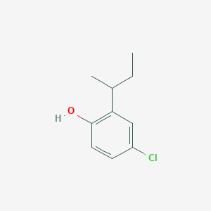 molecular formula C10H13ClO B14654886 Phenol, 4-chloro-2-(1-methylpropyl)- CAS No. 52184-12-0